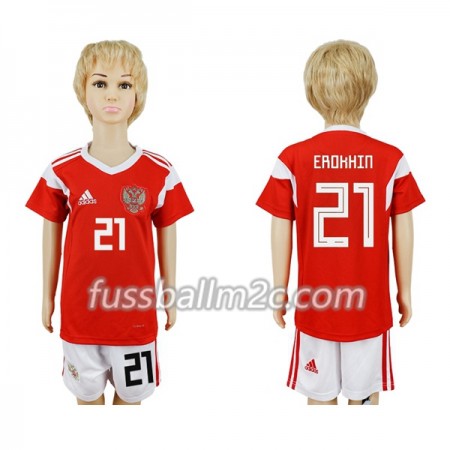 Fußballtrikots Russland Erokhin 21 Kinder Heim Trikotsatz WM 2018